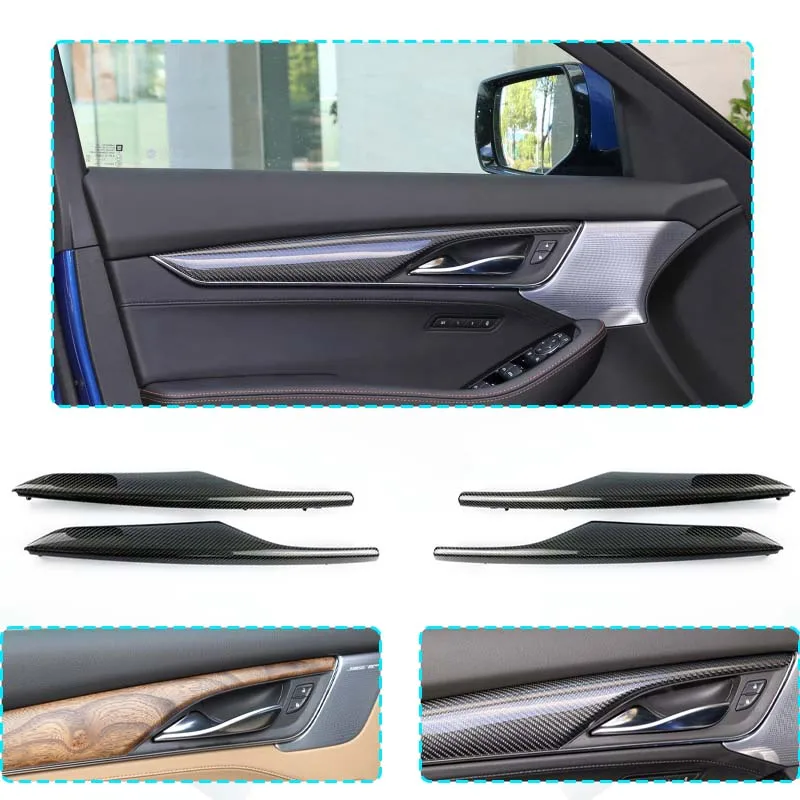 For Cadillac CT5 Real Carbon Fiber Central Control Gear Panel Auto Sticker Car Styling Interior Modification Accessories