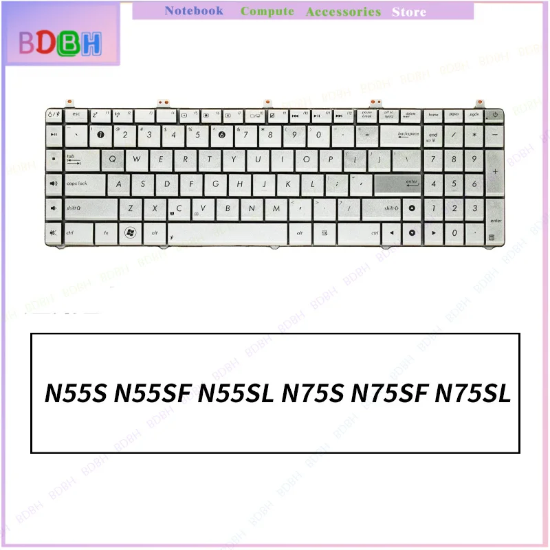 New Laptop Keyboard For ASUS N55 N55S N55SF N55SL N75SL N75SF N75 N75S