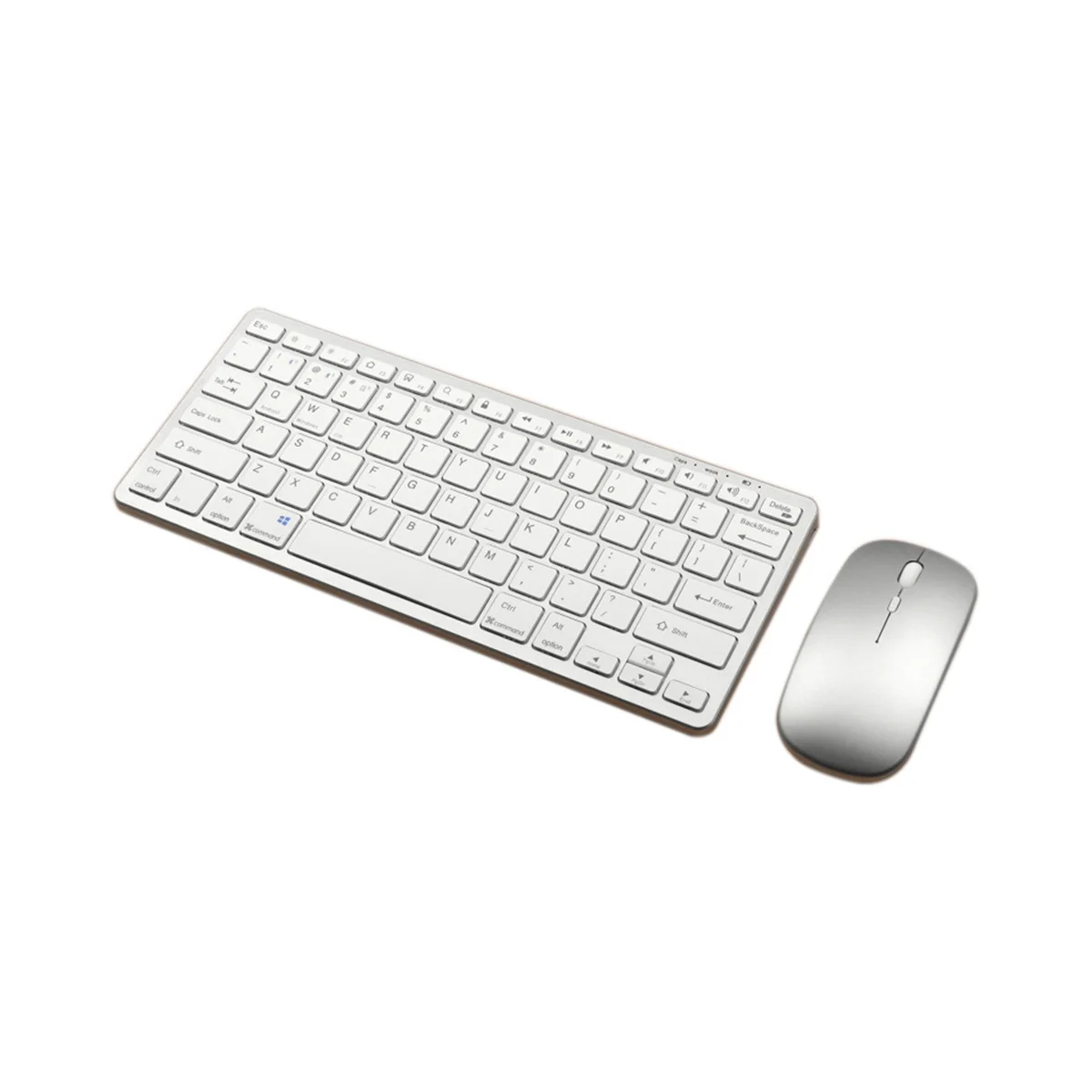 Clavier et souris sans fil Bluetooth, trois modes, aste, support pour tablette, ordinateur portable, ordinateur, argent