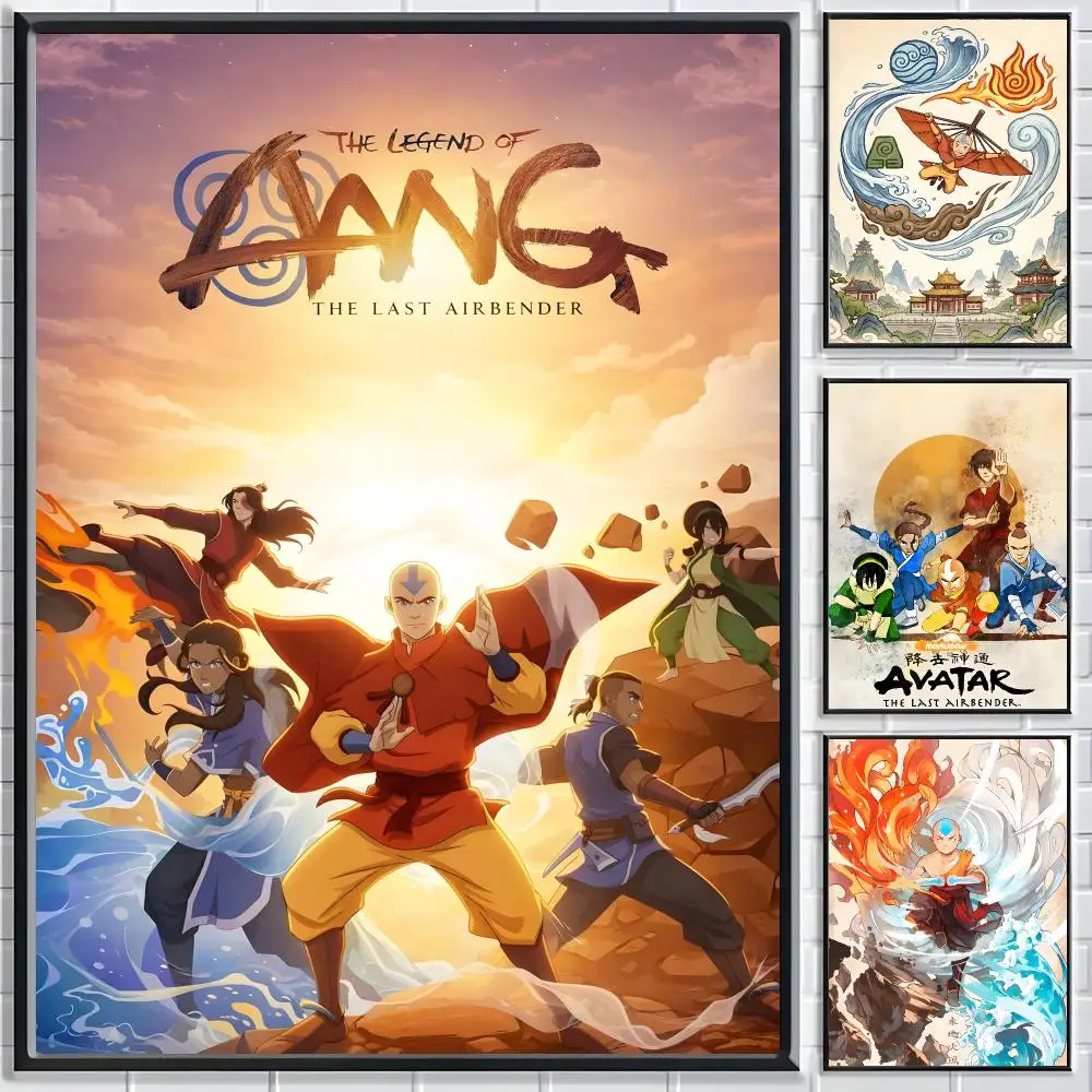 Cartoon Avatar: The Last Airbender Poster High-quality vintage prints & posters for home, bar, cafe, aesthetic wall art.