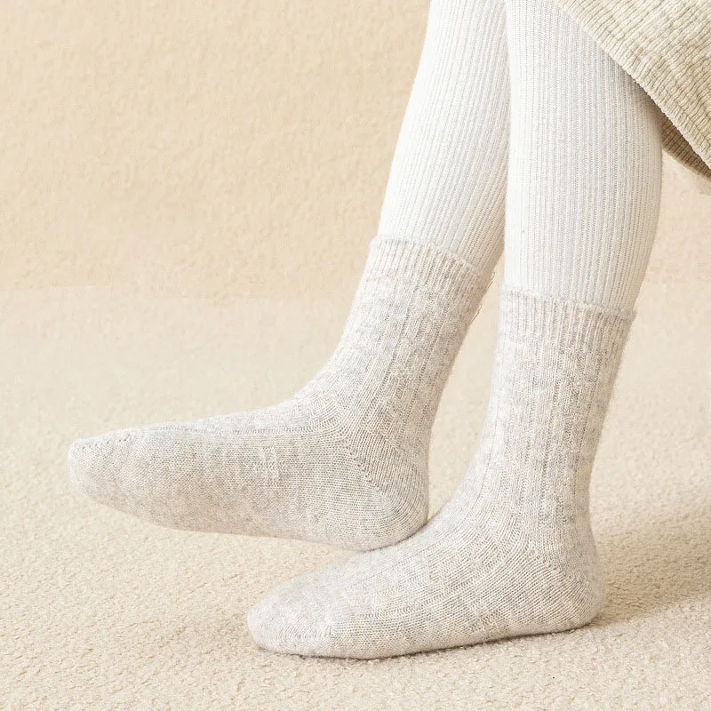 3 Pairs a Lot Spring Cotton Girls Versatile In Tube Socks Solid Color Kids Socks Warm Thicken Children Knee-high Socks