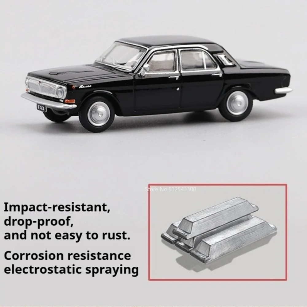 1:64 Mini Serie GAZ-24 LADA Retro Automodel Speelgoed Legering Lichaam Sterke Duurzame Schokabsorptie Voertuigen Decoratief Item voor Kinderen