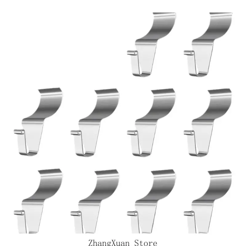 5 Stück rostbeständige Abstellgleis-Haken, Wandhalterung, Kleiderbügel für den Haushalt, Büro, 3 x – Detail 3