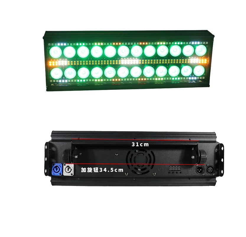 153W Martix Segment Pixel Strobe Stage Light RGBW Warm White DMX512 RDM Wash Strobe Lighting IP63 For Disco Club Wedding