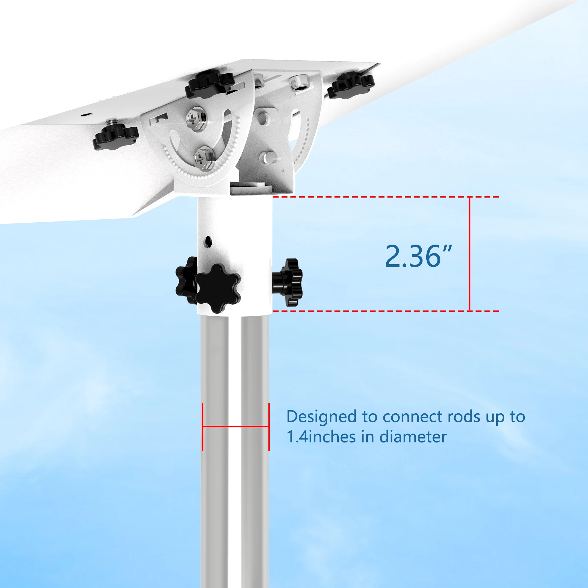 For Starlink Gen 3 Pipe Adapter Adjustable Round Tube Adapter for StarLink Gen3/V3 Roof Wall Mount Installed Connect Rod Mount