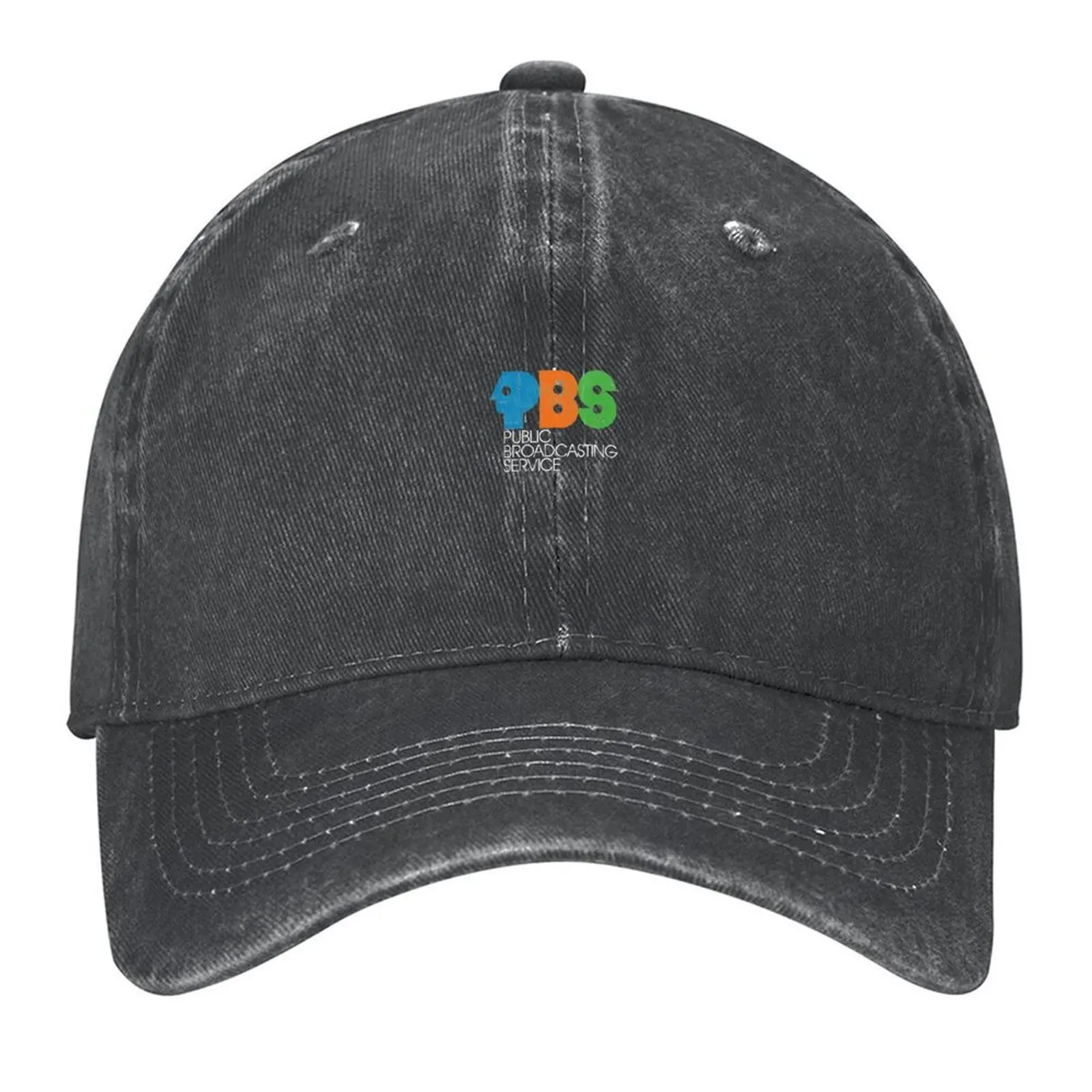 

PBS Vintage Logo Distressed Baseball Cap Mountaineering Sunscreen Custom Cap Luxury Cap Woman Men's
