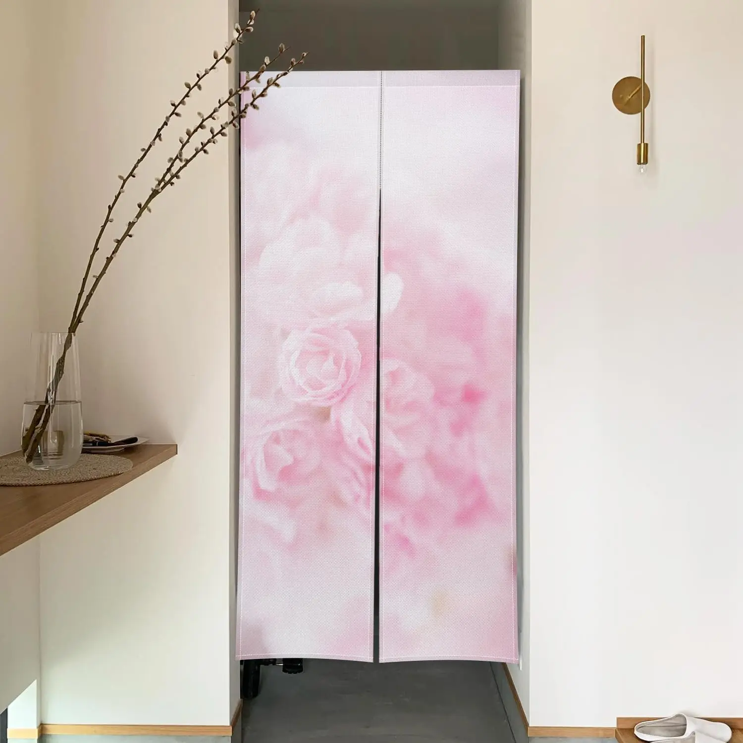 Japanese Style Noren Doorway Curtain Long Type Japanese Window Treatment Hanging Door Tapestry Panel for Ukiyoe Room Divider