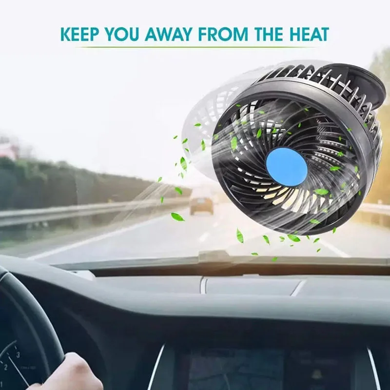 

Compact 12V 24V Auto Cooling Blower Single Head 45W High Power Ventilation Fan for Car SUV Bus Dashboard No Tools Needed