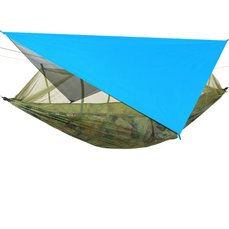 Camping Adult Hanging Hammocks Tent Outdoor Furniture Swing Mosquito Net Waterproof Survival Hammock With Inflatable Mat