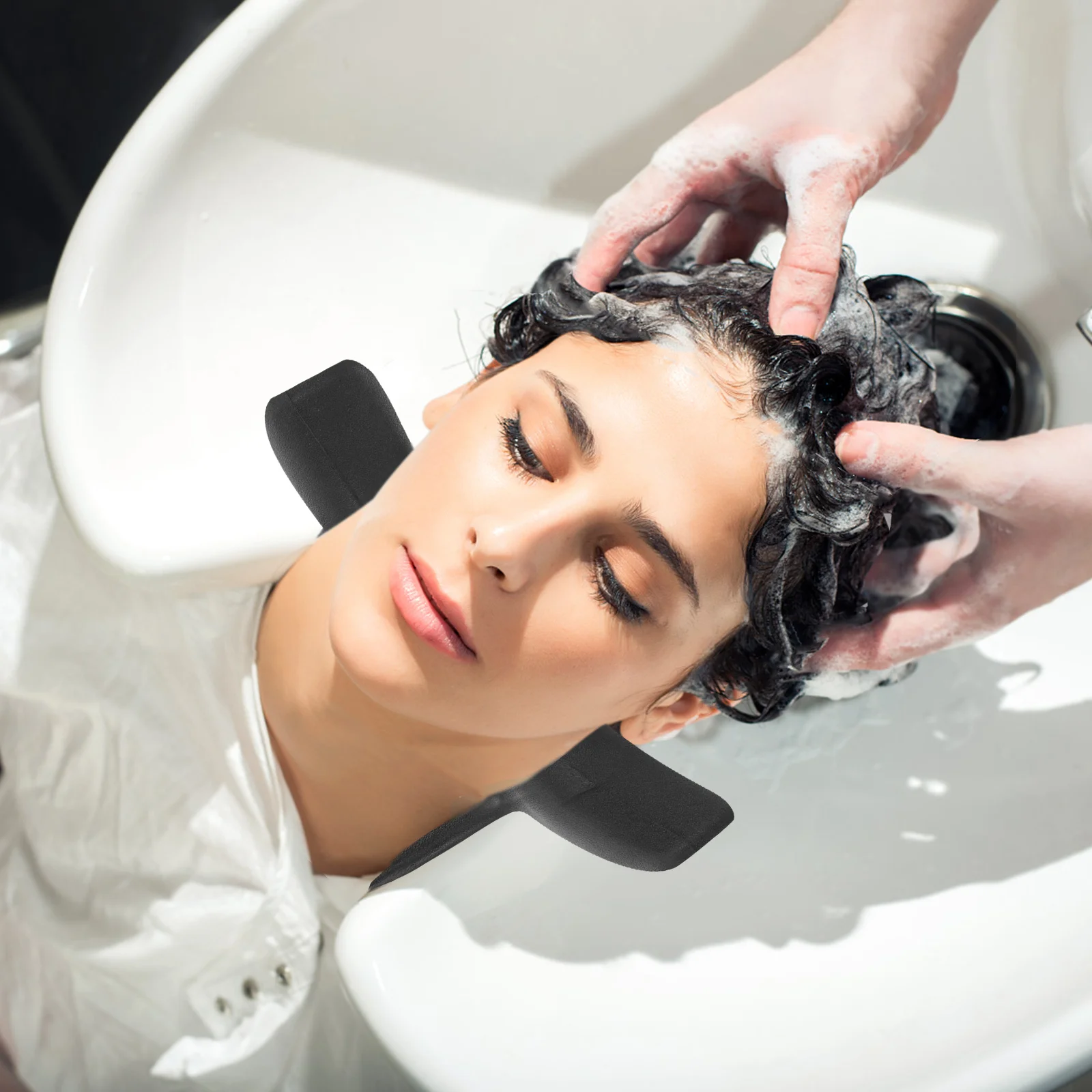 

Hair Washing Neck Cushion with Ergonomic Design Shampoo Bowl Support Rest Portable Bath Neck Pillow Reusable Salon Shampoo Chair