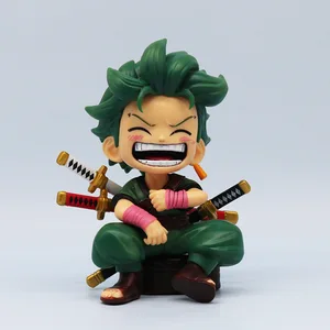 One -Piece -Affen d Luffy Figur Anime, Roronoa Zoro, Kawaii Toys, Q Nendoroid -Figur, Autodekoration, PVC -Modell vorhanden, 13 cm 6 Hauptverkaufs -Mini -Affenauto - №3