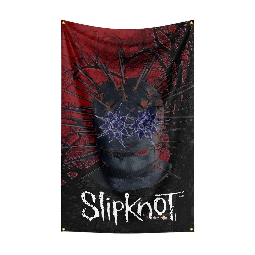 3x5 Ft S-Slipknots Heavy Rock Band Flag Polyester Digital Printing Banner for Bedroom Wall Art Out Door Tapestry Decoration