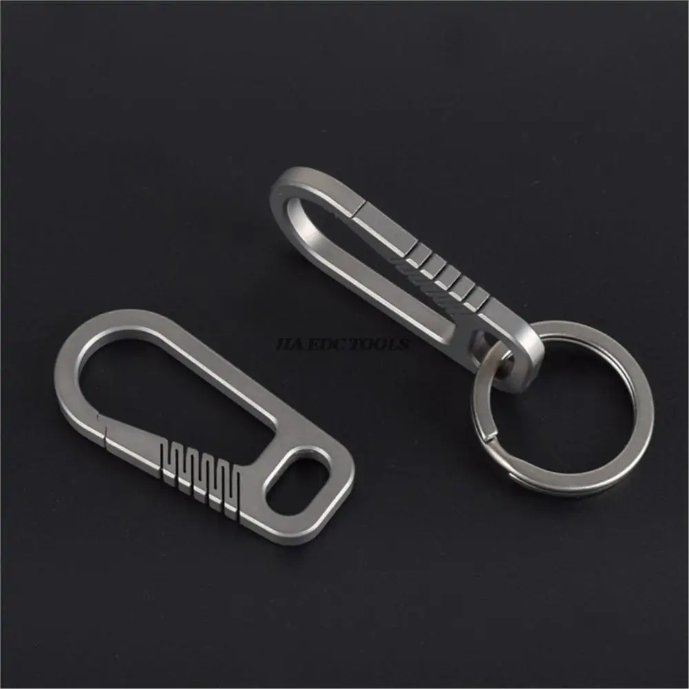 Imagem -04 - Titanium Alloy Mini Chaveiro Pendurado Rápido Integrado Cintura Masculina Pendurada Fivela Elástica Durável