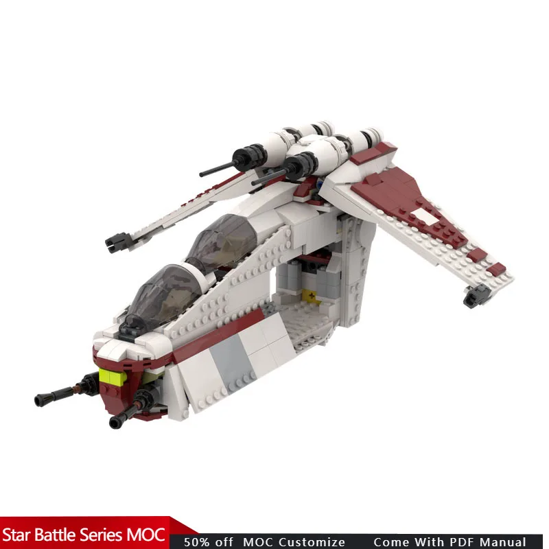 621 PCS Star Fighting Republic Gunship/LAAT - 75402 75432 Alternative MOC Anpassen Modulares Gebäude DIY Festival Spielzeug Geschenk