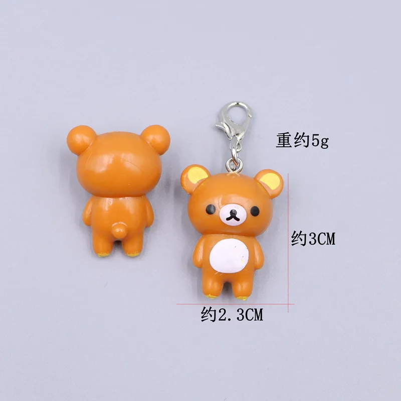 Rilakkuma Korilakkuma Key Chain Couple Relax Bear Cute Keychains New Bags Car Keys Ring Pendant Decor Kids Toys Best Friend Gift