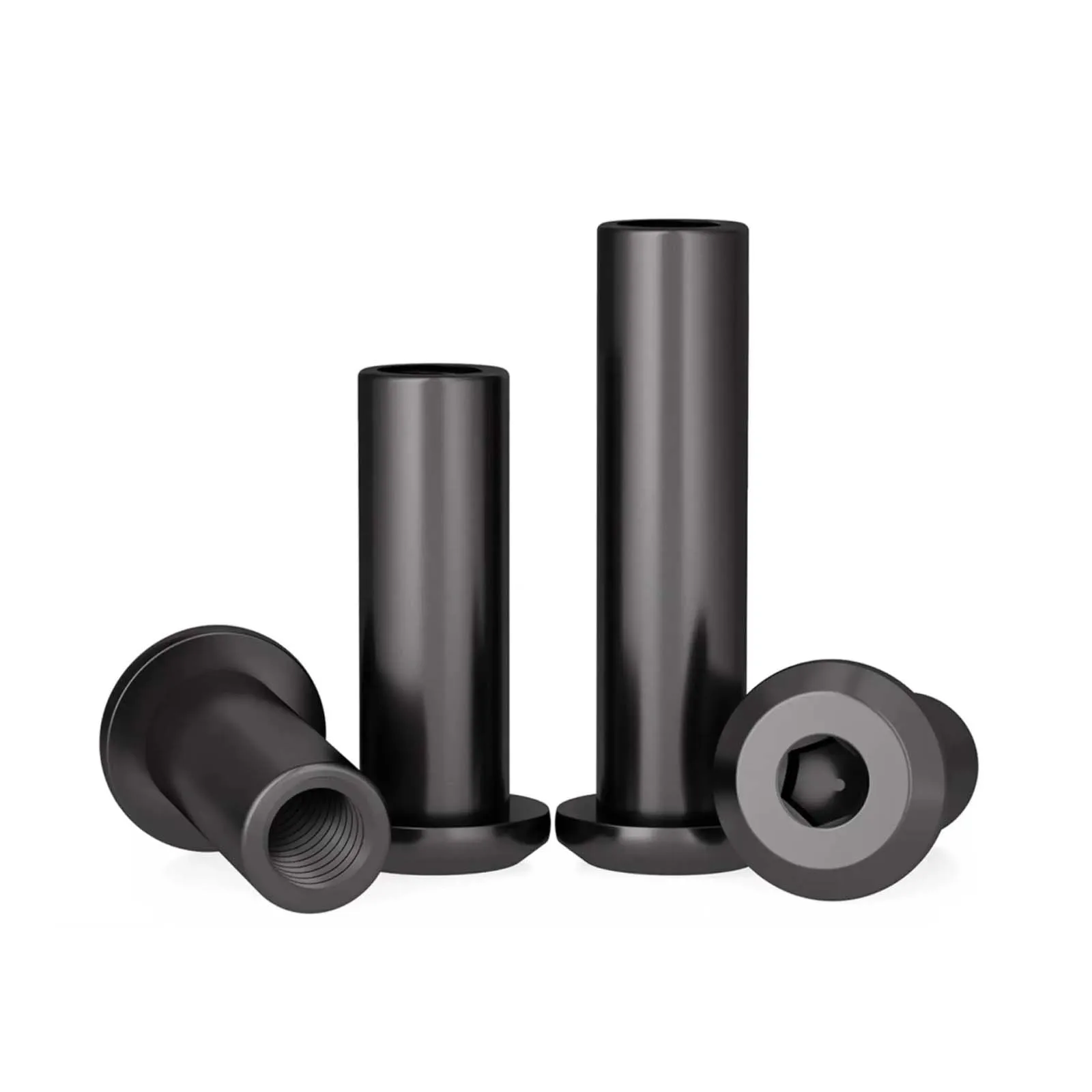 1/10Pcs M2 M3 M4 M5 M6 M8 M10 Black 304 Stainless Steel Oblique Flat Head Chamfer Furniture Hex Socket Screw Sleeve Nut