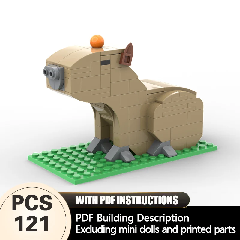 

Creators Animal Series Model MOC Building Bricks Capybara Modular Technology Gifts Holiday Assemble Children Toys Suit