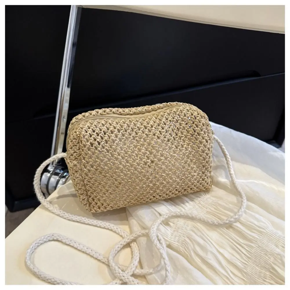 Trendy Women Summer Woven Crossbody Bag Ladies Straw Handbag Holiday Shoulder Bags