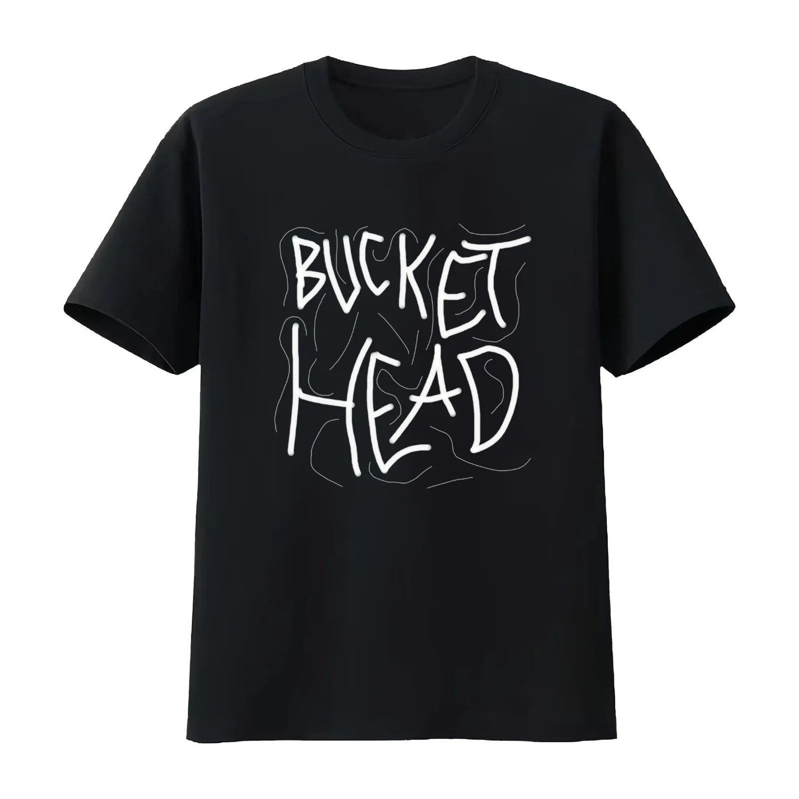 Buckethead T-Shirt Summer Casual Cotton Tee Oversized Streetwear Tops Vintage Graphic Print Loose Fit Short Sleeve