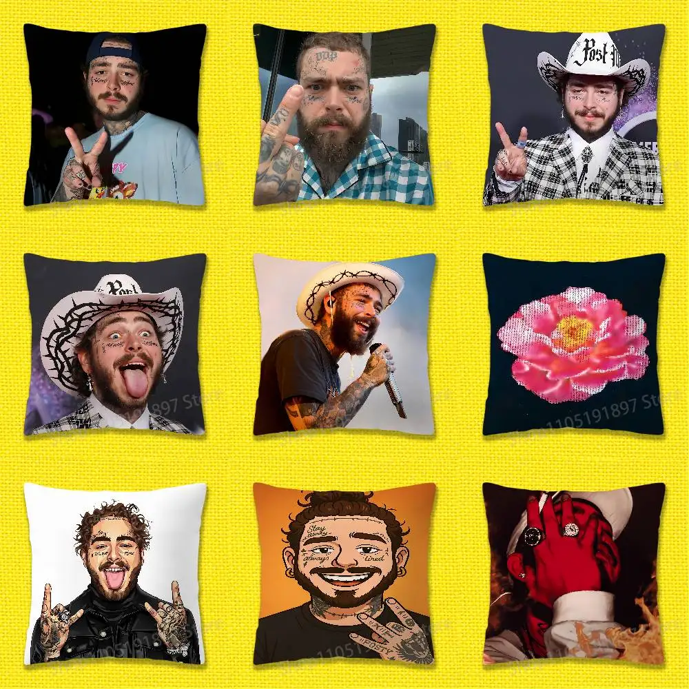 

P-Post M-MaloneS Tribute to Nirvana Throw Pillow Case For 45cm 40cm 30cm 50cm 55cm Square Home Pillowcase Case