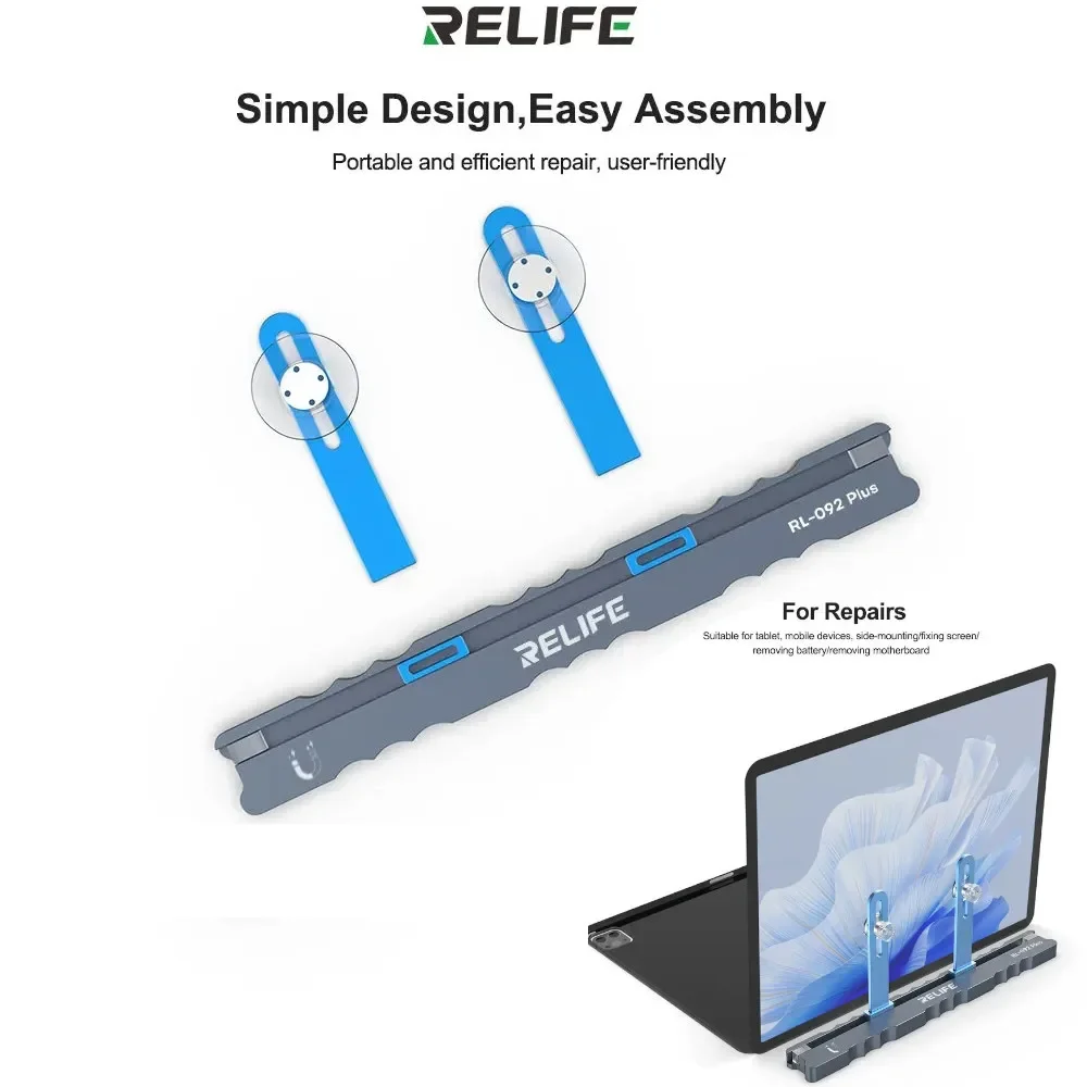 Relife RL-092 Plus แท็บเล็ตพีซีหน้าจอการดูดซับที่แข็งแกร่ง Fixing Clamp ถ้วยดูดที่มีประสิทธิภาพปรับแท็บเล็ตโทรศัพท์ผู้ถือซ่อม