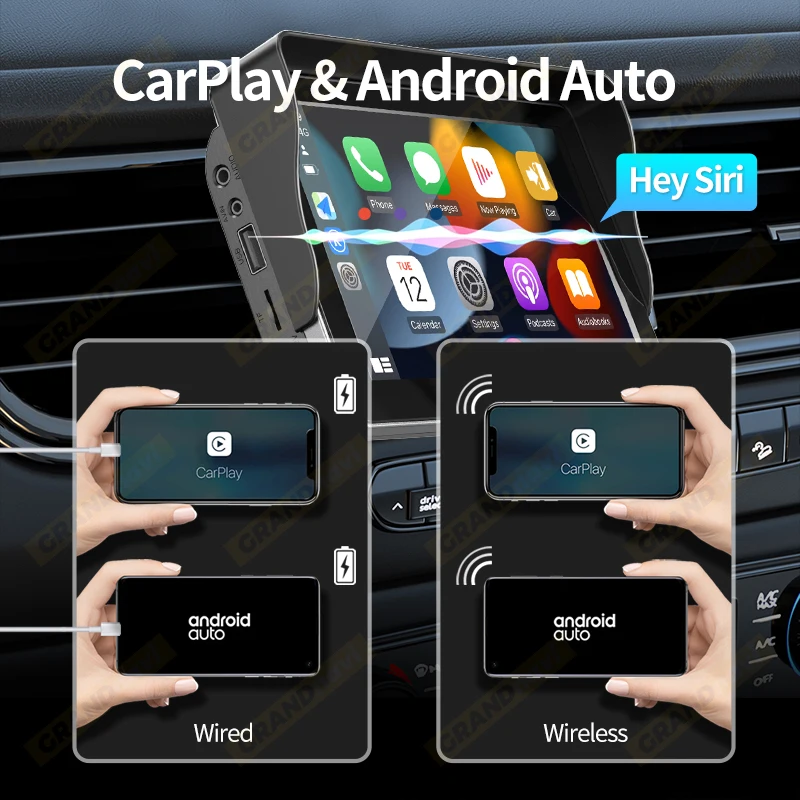 Universal 7inch Car Radio Wireless Carplay Android Auto Multimedia Video Player For VW Nissan Toyota Ford Fcous LADA Cars