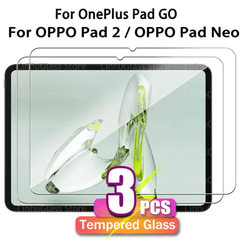 OnePlus Pad GO用保護ガラス 気泡なし傷防止タブレットスクリーンプロテクター OPPO Pad 2 / OPPO Pad Neo用強化フィルム
