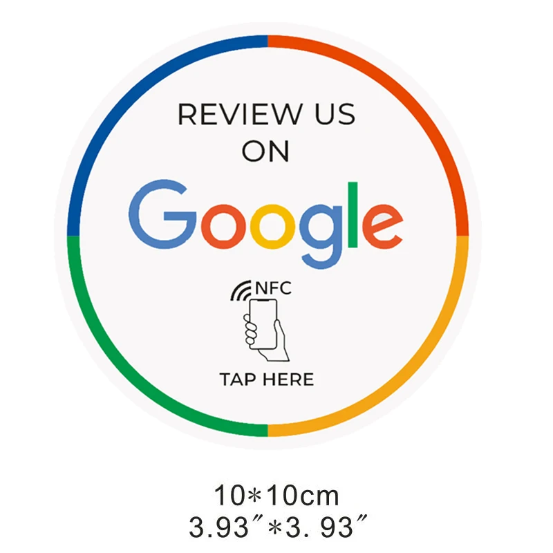 Google Review Printing PVC Plastic Cup Mat Vintage Coasters with Built-in NFC Chip Increase Your Business Reveiws