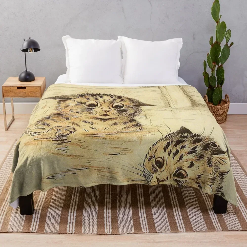 

louis wain Throw Blanket Beautifuls Thins For Decorative Sofa Custom Blankets