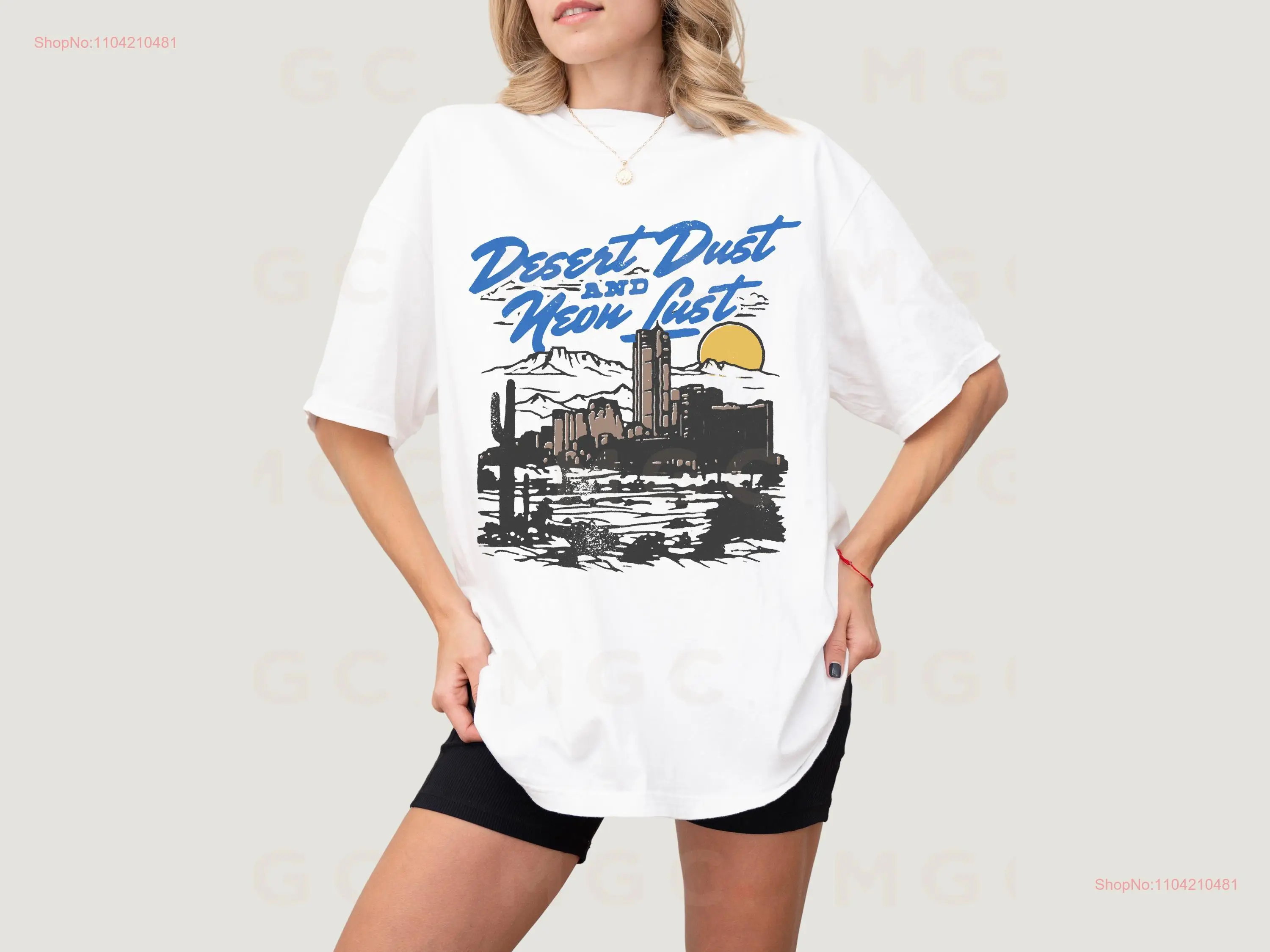 Comfort Colors T Shirt Desert Dust Neon LusT oversized tee vintage inspired retro boho Death Valley vegas