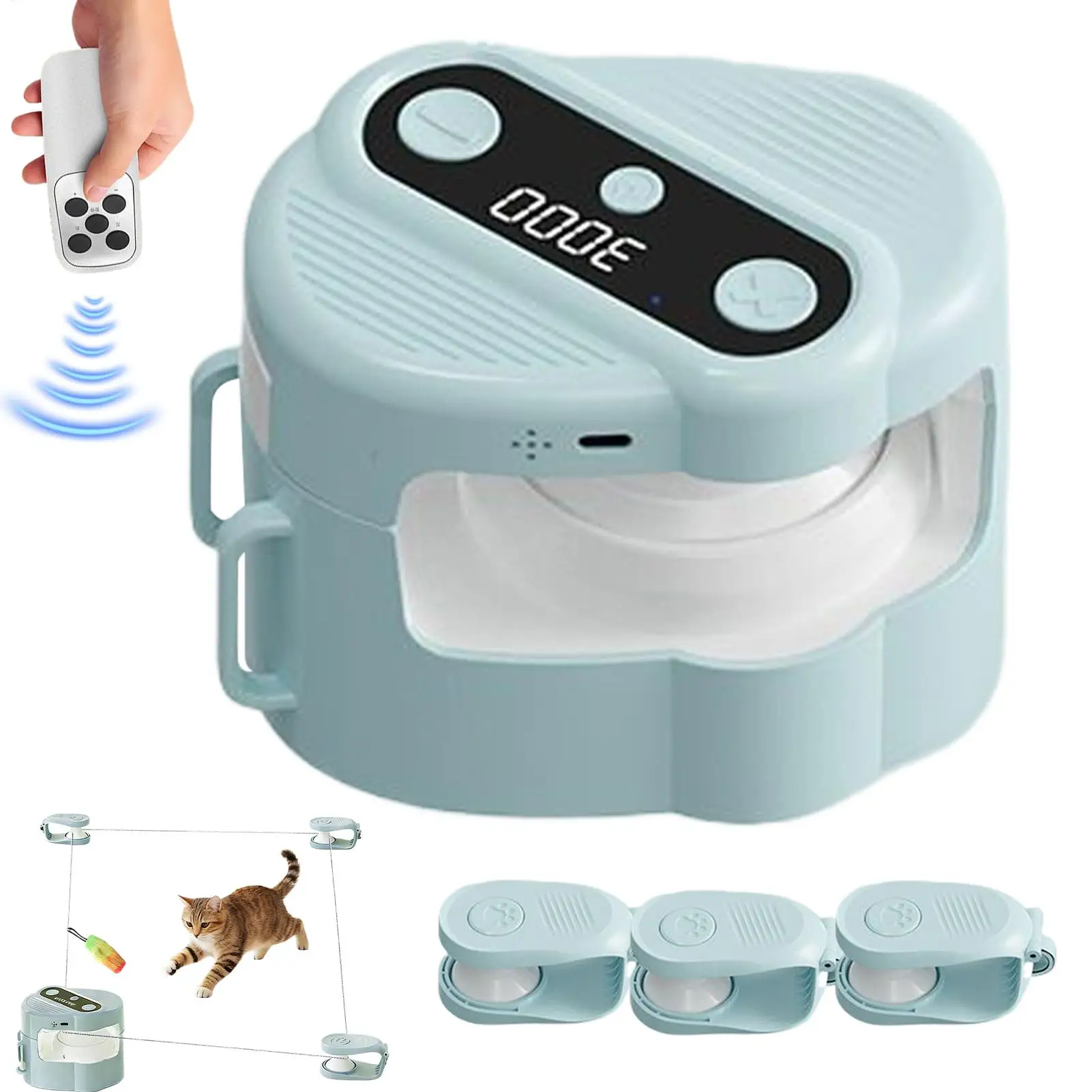 

Автоматическая игрушка для кошек, тихая беговая дорожка с дистанционным управлением, игрушки для обогащения кошек с регулируемой скоростью для дома, гостиной