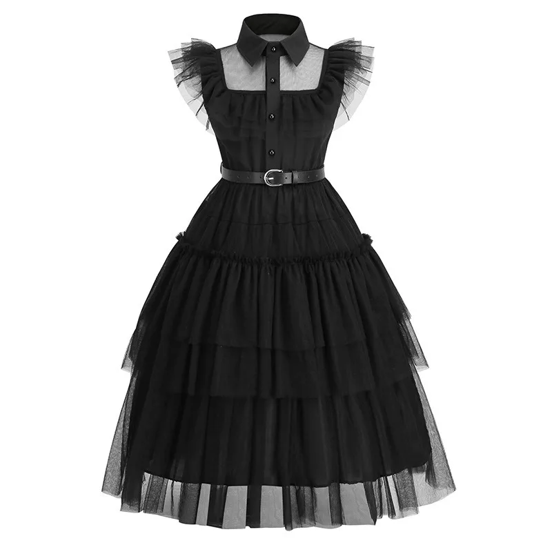 New 2026 Long White Sweet Dress Princess Girls Vintage Layers Kids Vestido 2 3 4 5 6 8 10 12 Years Old Kids Clothes 2-12 Years