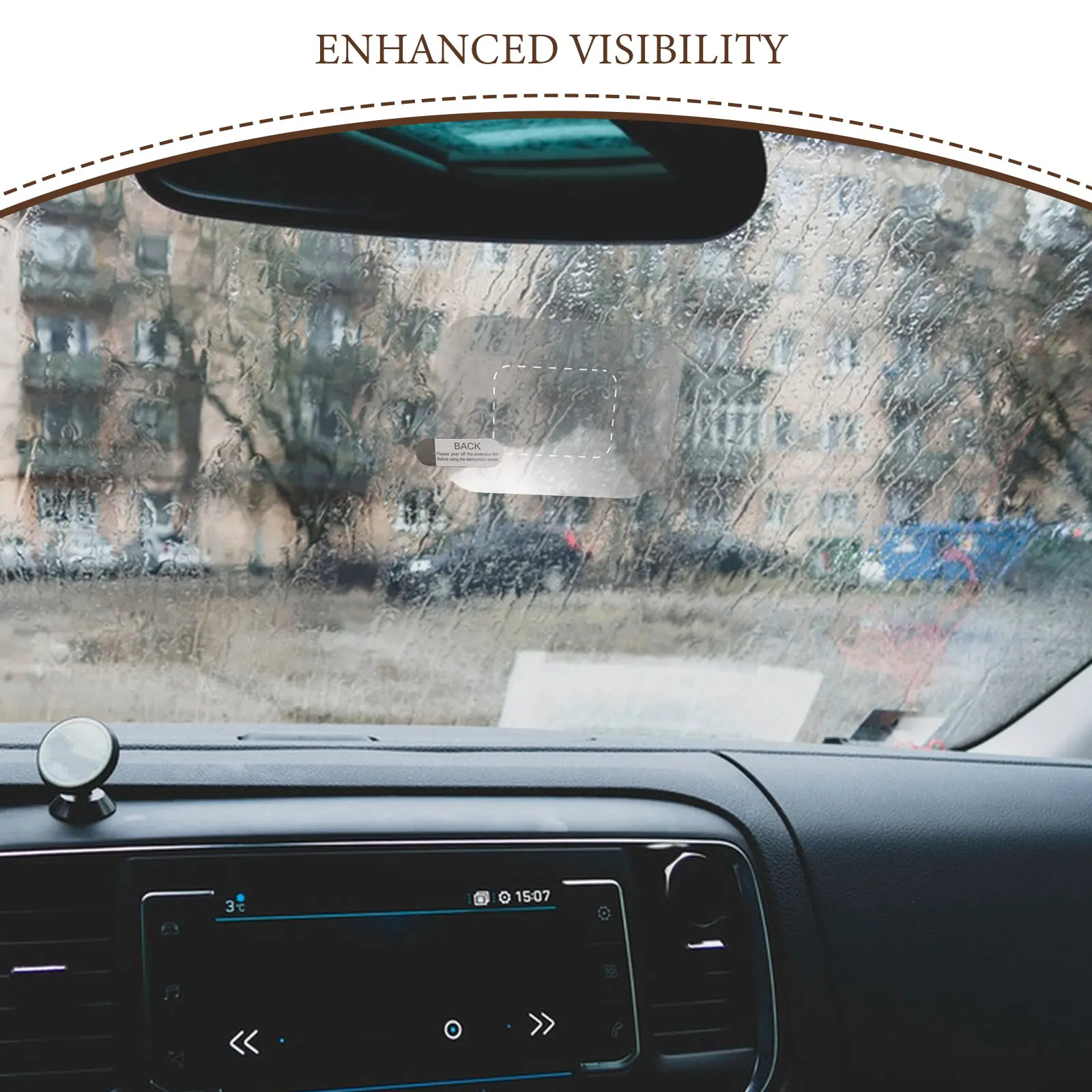 10Pcs Electrostatic Stickers for Dashcam Static Cling Film Clear Adhesive Free Windshield Mount Pad Reusable Dash Cam Protection