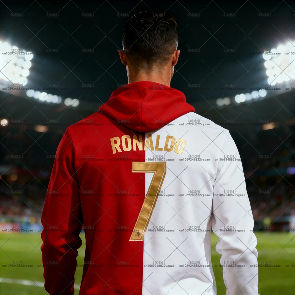 الخريف كرة القدم الرياضية المحملة الرجال الذكور كرة القدم عادية الصبي هدية الشارع تي شيرت البلوز هوديي الزي العصري رونالدو 7 البرتغال #3