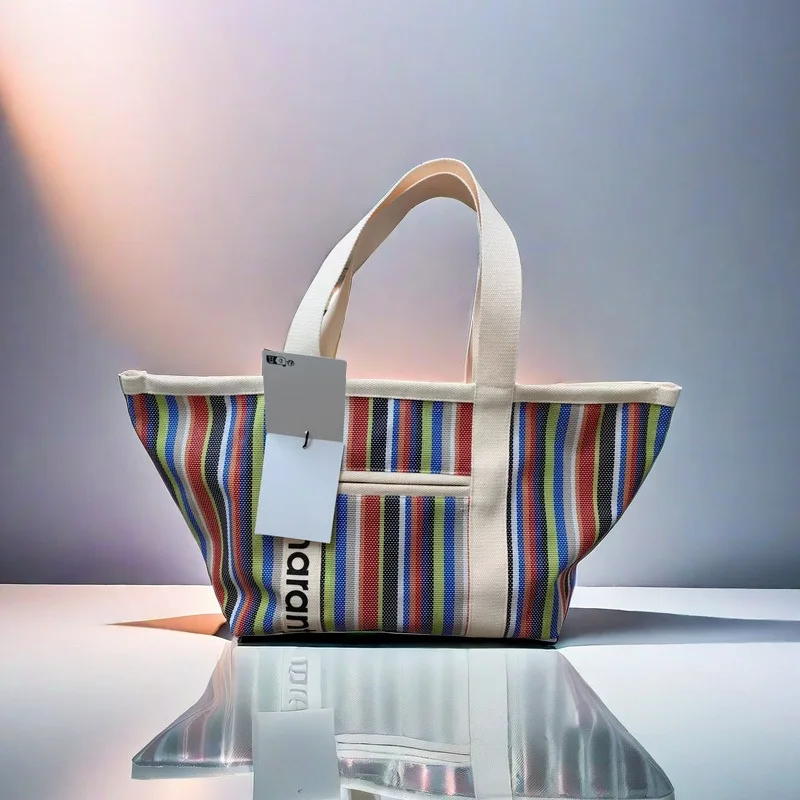 

Marant Woven Tote Bag Large Capacity Straw Beach Bag 2025 New Bag Women's Big Brand Shoulder Bag of The Same Style