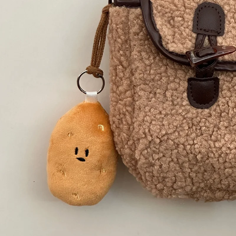 

Cute Sweet Potato Keychain Pendant Vegetable Potato Keyring Student Schoolbag Backpack Key Earphone Pendant Accessories Gift
