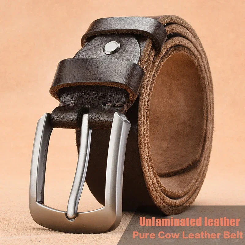 

Mens Belts Cowhide Leather Trousers Belt Trousers Accessories Vintage Belt