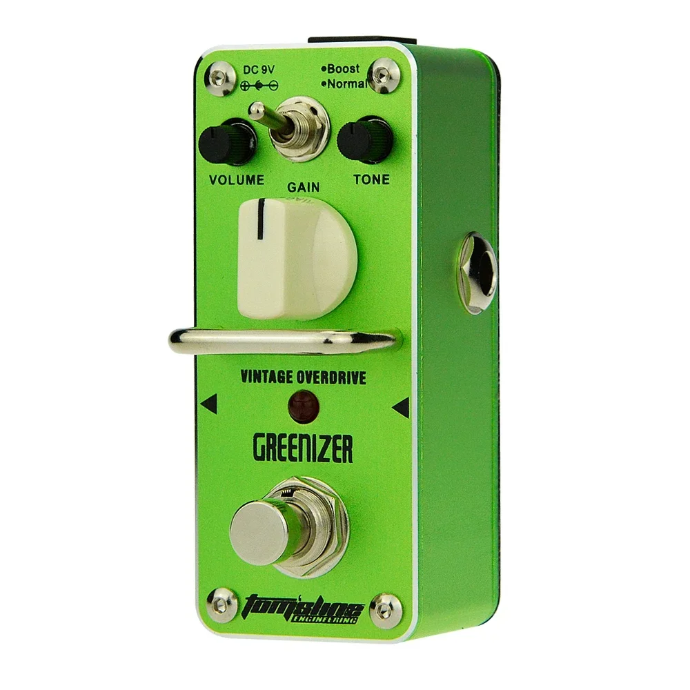 AROMA Greenizer Electric Guitar Effect Pedal Vintage Overdrive Mini Analogue Effect True Bypass Pedal AGR-3 Guitar Accessories