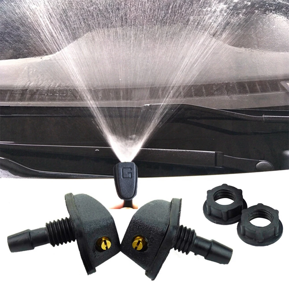 1PC Front windshield washer wiper fan spray nozzle cover water outlet adjusting nozzle