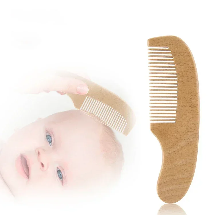 Wooden Baby Hair Brush Comb Soft Baby Bath Brush Clean Hair Body Gentlely Newborn Protect Shower Infant Wash Care Tool