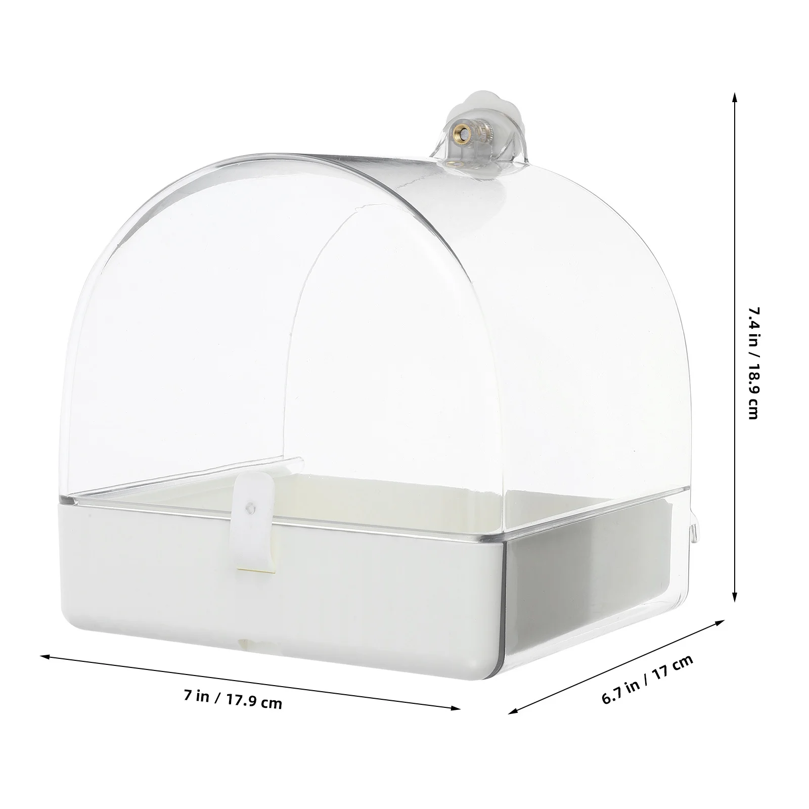 

Bird Bath Cage Drawer For Parrot Parakeet Hanging Bathtub Compact Bathing Box Durable Plastic Bird Shower Basin Pet Cleaning Tub