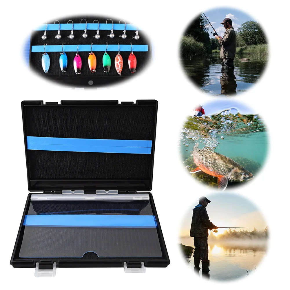 

Double Sided Fishing Tackle Box Fishing Storage Case Large Capacity Plastic Bait Organizer Box Ultra Thin Fishing Accessories
