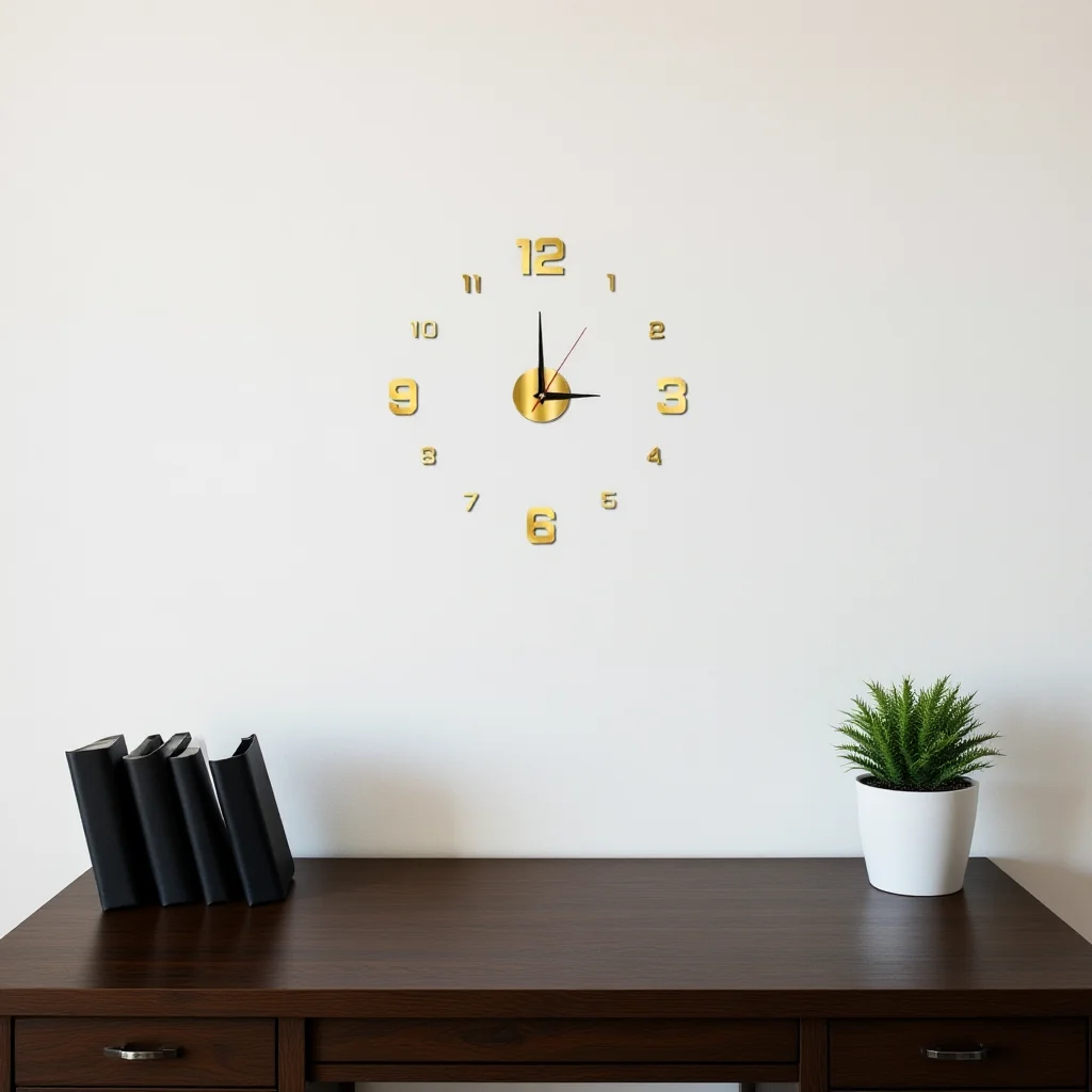 Modern Wall Clock  Silent Sweep Wall Clock Decorative Wall Clock Large For Home Decor Hotel