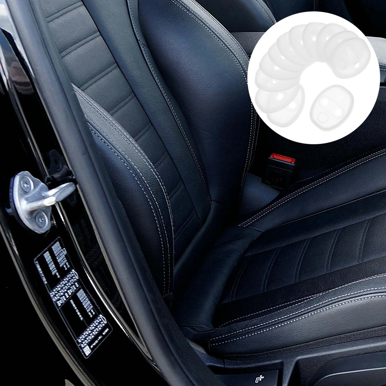 

12 Pcs Door Lock Protective Cover Cars Latch Protector Anti-collision Pad Guard Silica Gel Anti-shock