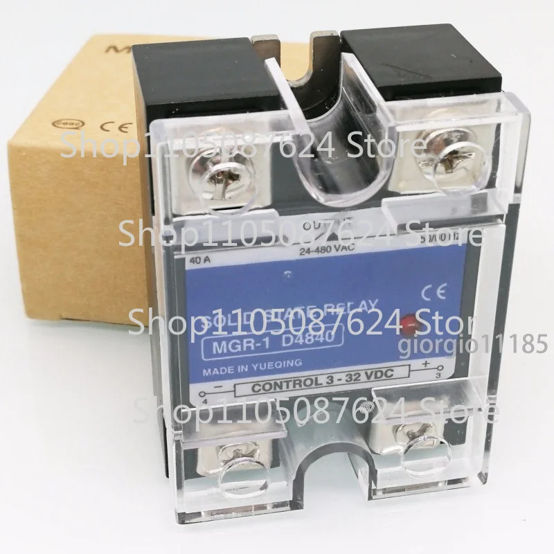 

ZZZ 40A Solid State Relay SSR DC-AC Input 3-32V DC Load 24-480V ​AC D4840