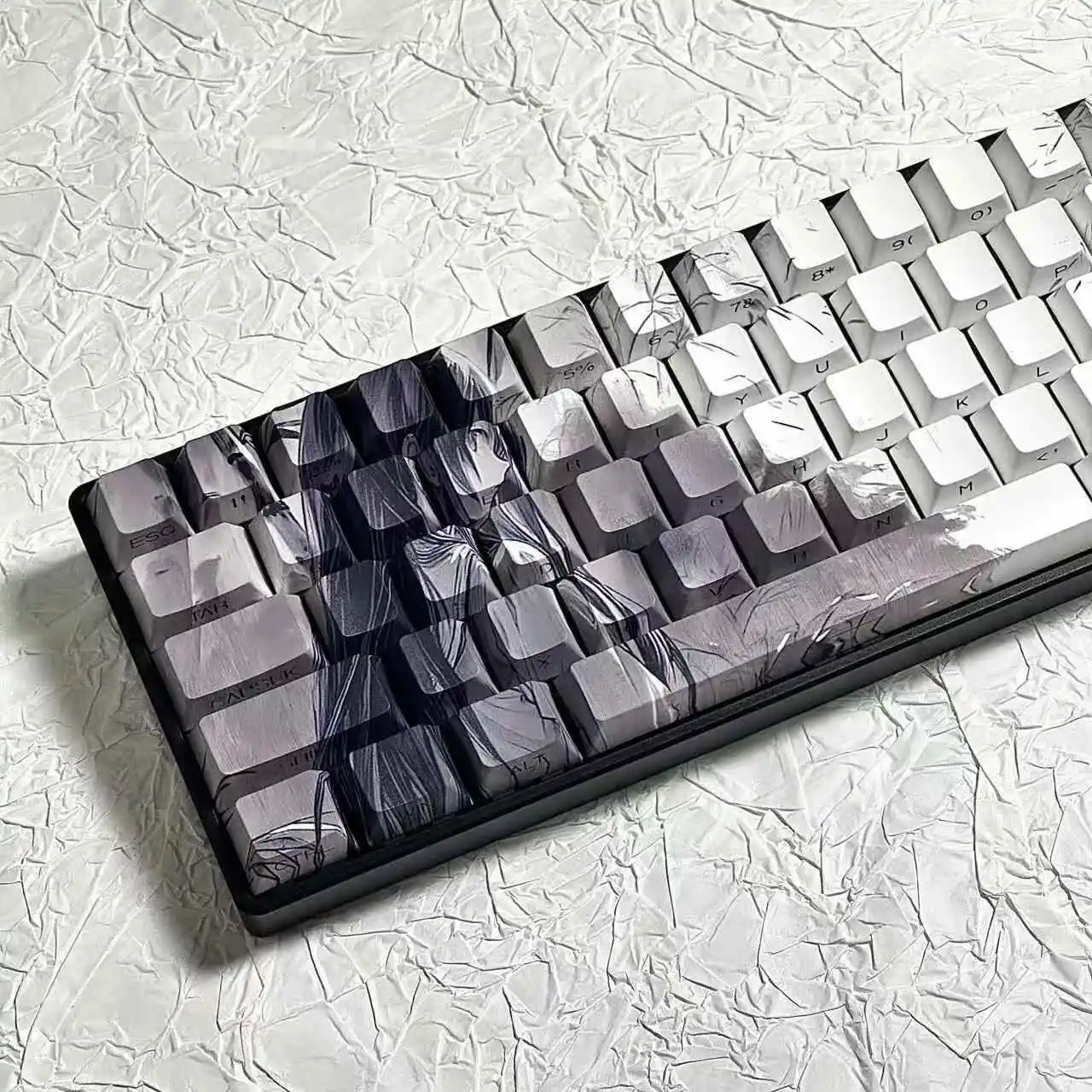 Bamboo Rain 2.0 Keycaps  Anime Key Cap PBT Cherry Profile Custom Keycap Mechanical Keyboard Made68 Mad68 Wooting 60