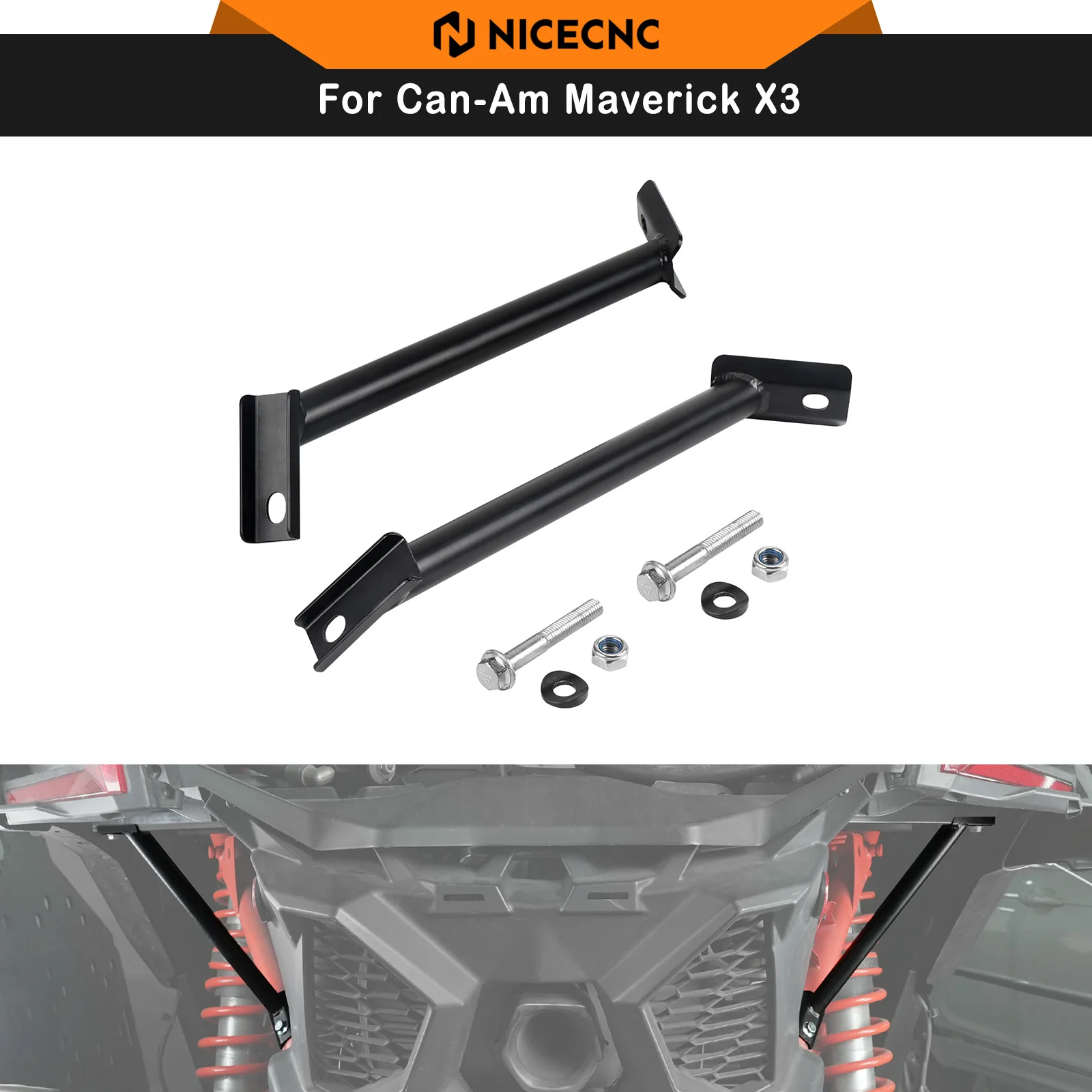 nicecnc-kit-de-support-de-porte-bagages-arriere-pour-can-am-maverick-x3-max-r-rr-4x4-turbo-dps-2017-2020-remplace-705012589-utv-en-acier-q235