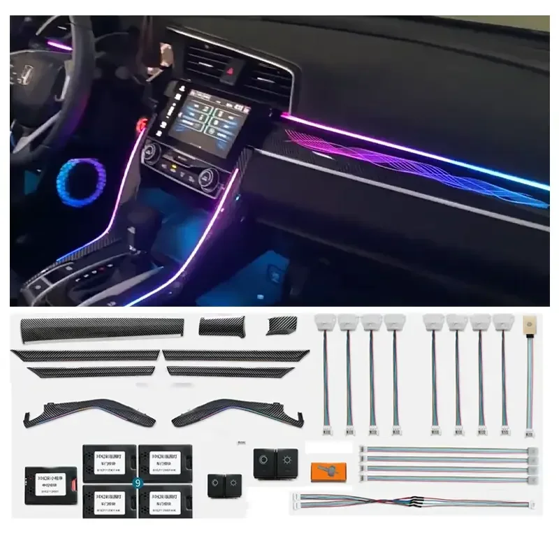 LED Strips for Car Mood Lighting Phantom Color Active Interior for Ci vic 10 Special Ambient Light