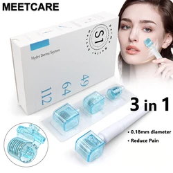 3in1 S1 Derma Roller Stamp Microneedle Dermastamp 49pin 64pin 112pin Replace Head Cartridge Tips Needle Dermaroller Beauty Skin