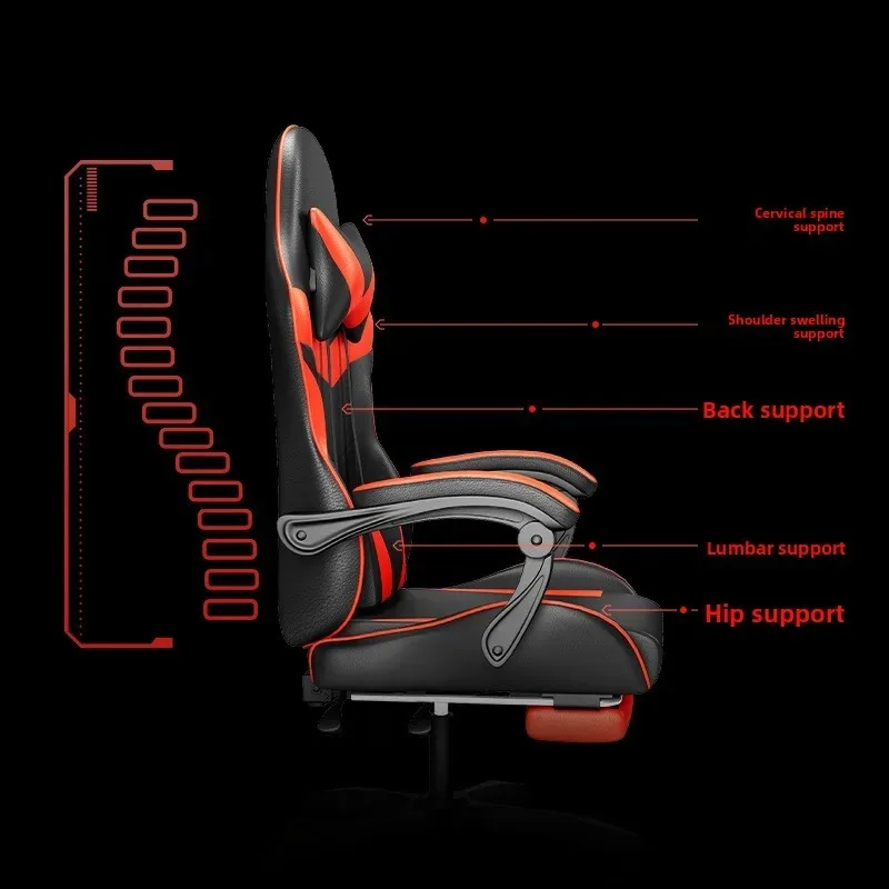 Lights Bluetooth Speaker LED Display Gaming Chair Anchor Chair Massage Chair Gaming Reclining Backrest Chair E-sports Chair view 4